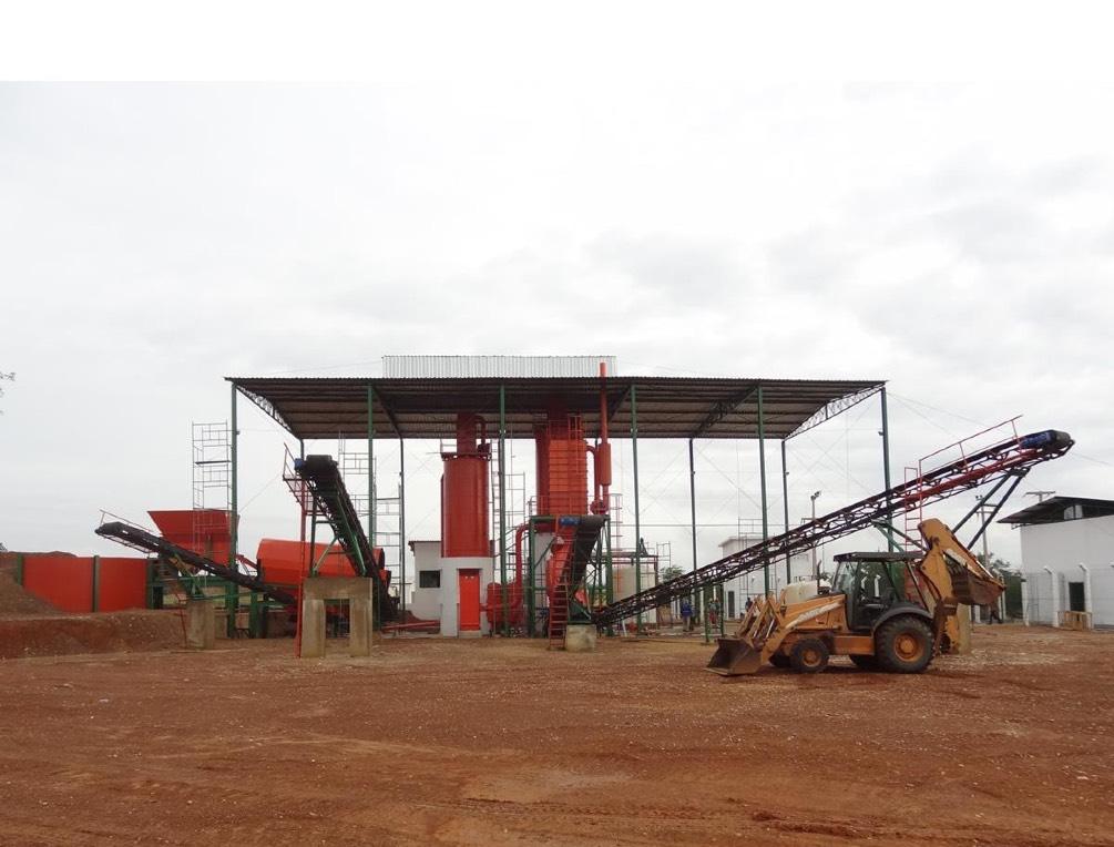 General view of the processing installations under construction on the Supernova licence